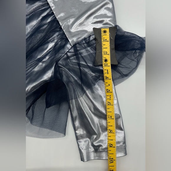 Silver Gray Tiered Ruffled Dress - Picture 7 of 11